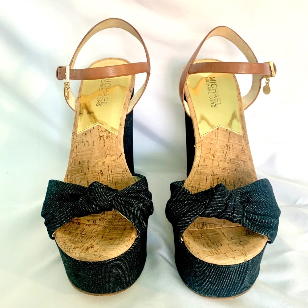 MK Denim Wedges - Picture 3 of 5